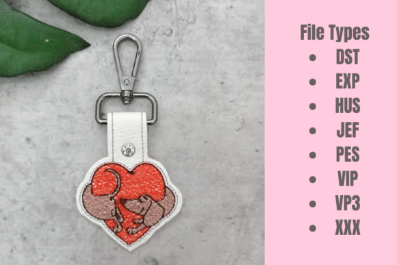 Love Dachshund ITH Snap Tab Key Fob Review