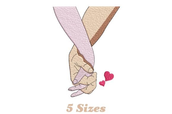 Lovers Interlocking Hands Embroidery Review