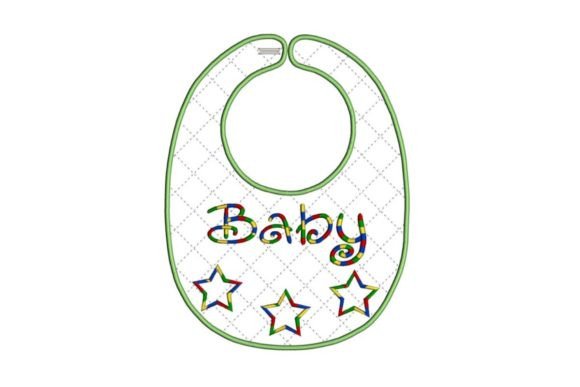 Review: Rainbow Stars Applique Baby Bib Design