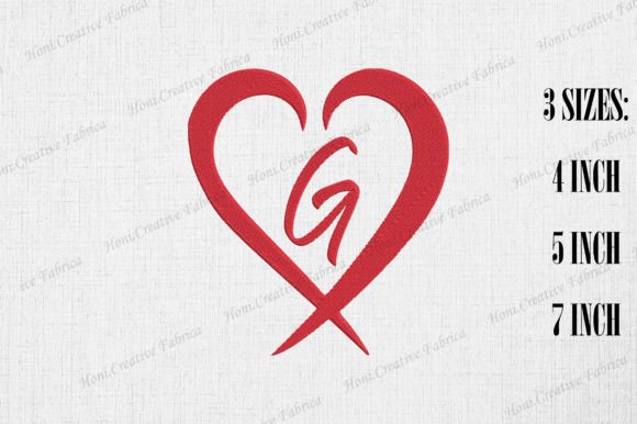 Reviewing Letter G with Heart Valentine’s Day Embroidery